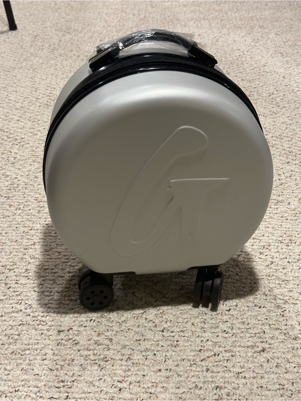 Glam-Aholic Silver Round Mini Traveler Rolling Case